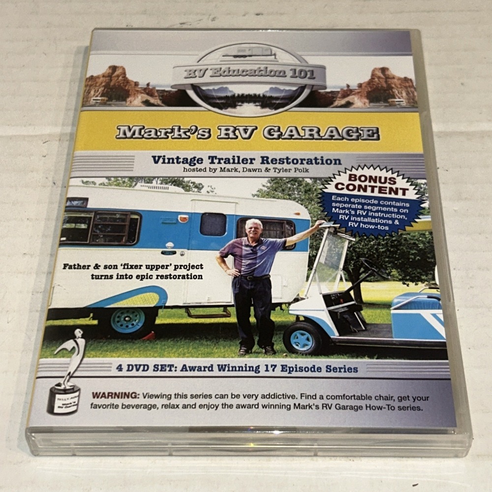 Mark's RV Garage Vintage Trailer Restoration DVD 4 Discs 17 Episodes